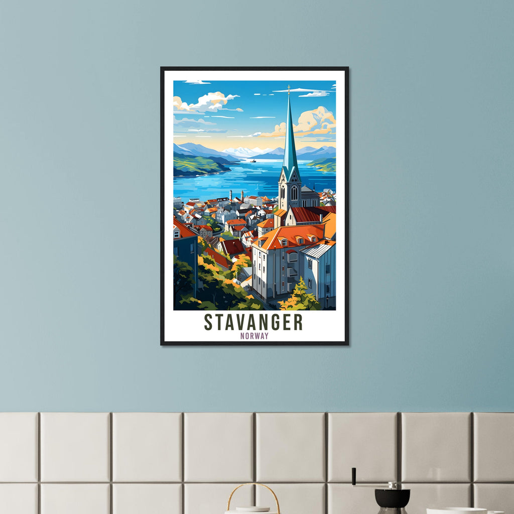 Stavanger Norway Travel Print Stavanger Wall Hanging Norway Arctic Stavanger Travel Poster Northern Norway Wall Art Stavanger Travel Poster