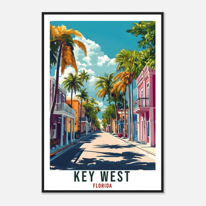 Key West Travel Print Florida Keys United States Decor Wall Art Gift Wall Hanging Art Lover Key West American Artwork Travel Poster USA Art