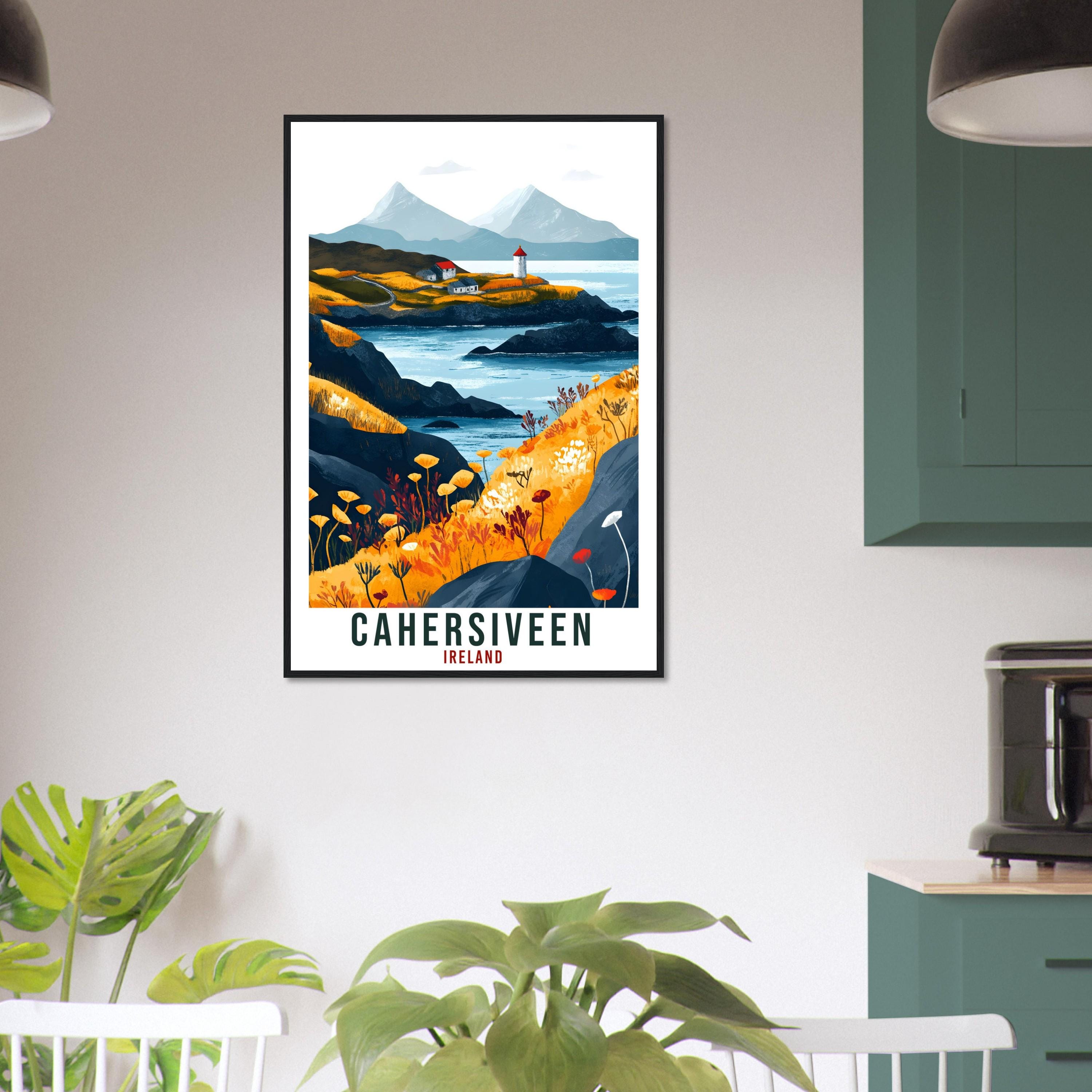 Cahersiveen Travel Print Ireland Decor Kerry Wall Art Gift Wall Hanging Art Lover Cahersiveen Irish Artwork Travel Poster Ireland Travel Art