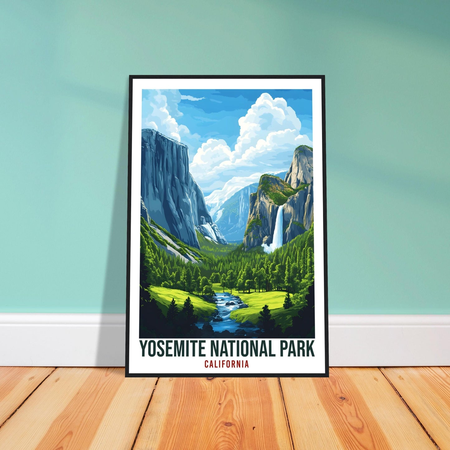 Yosemite National Park California USA Travel Print Wall Art Wall Hanging Home Décor Yosemite Park Gift Travel Art USA Artwork Travel Poster