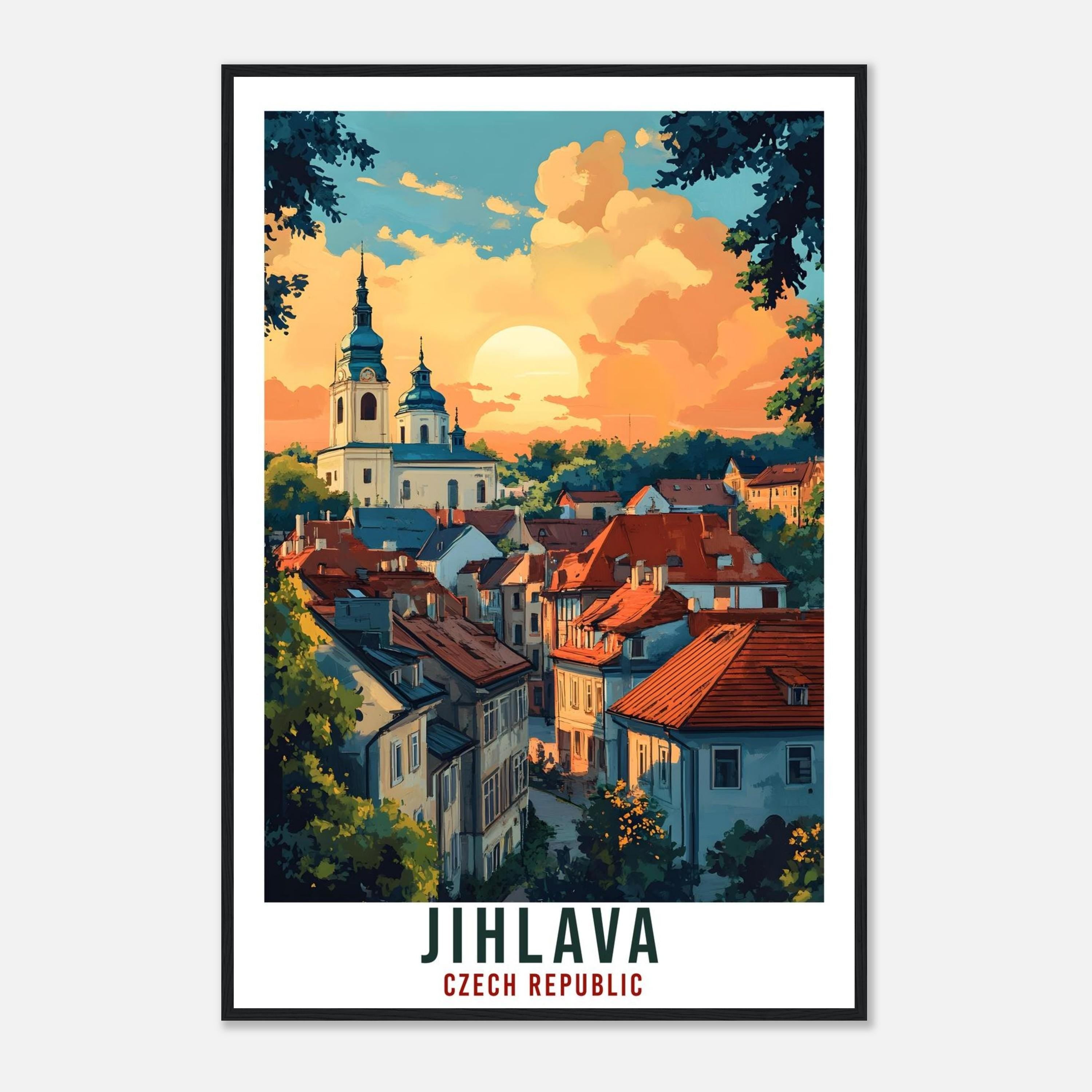Jihlava Travel Print Czech Republic Home Decor Jihlava Wall Art Gift Wall Hanging Art Lover Jihlava Czechia Artwork Travel Poster Travel Art
