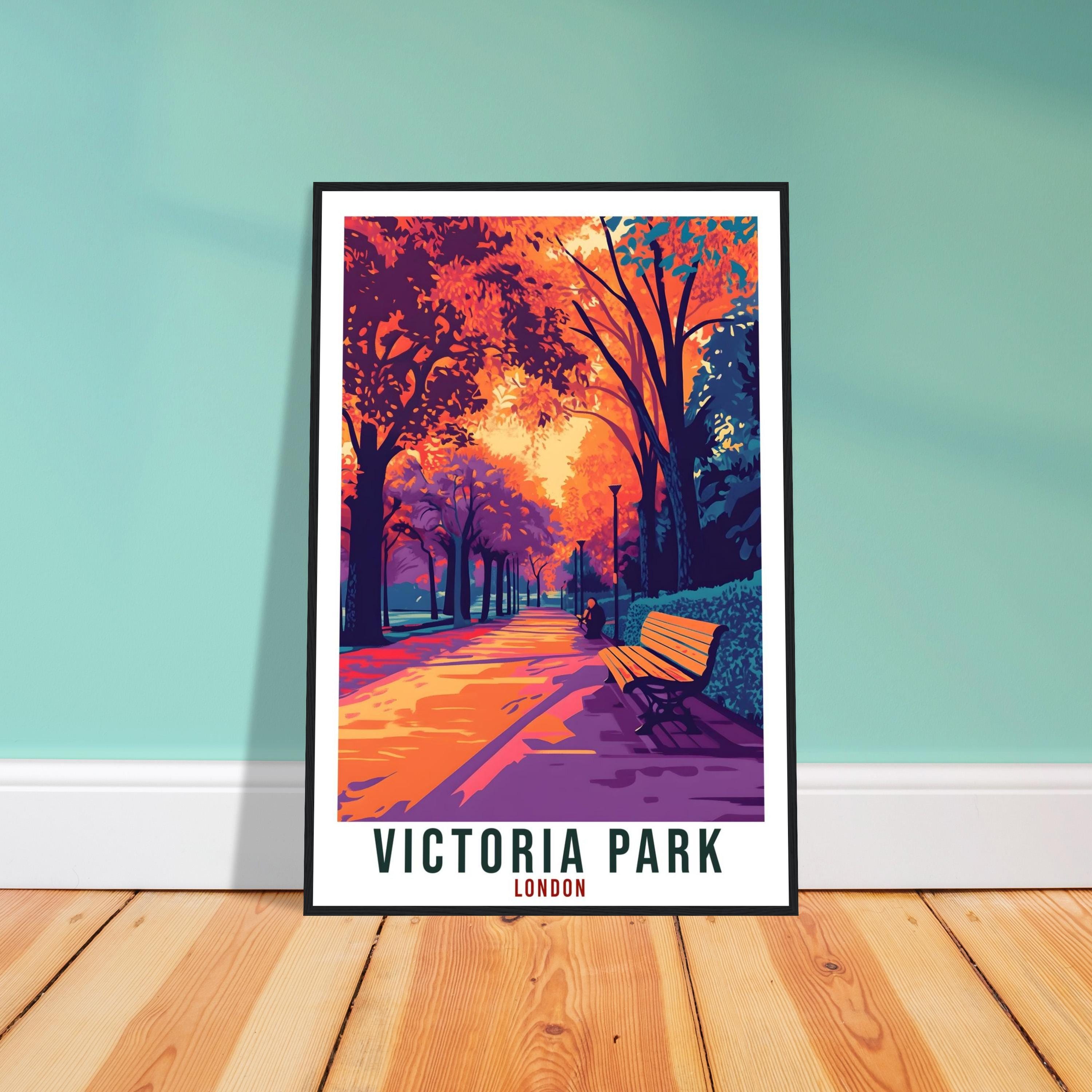 Victoria Park London Travel Print England London Wall Art Gift Wall Hanging Art Lover London England Artwork Travel Poster UK Travel Art