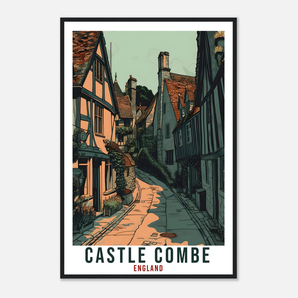 Castle Combe Travel Poster England Wall Art England Wall Hanging Home Décor Gift Art Lovers English Artwork Gift Print Castle Combe Print