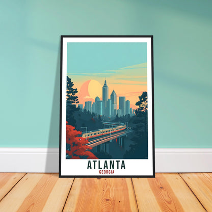 Atlanta Travel Print Georgia Home Decoration USA Cityscape Wall Art Gift Wall Hanging Art Lover Georgia Artwork Atlanta Travel Poster