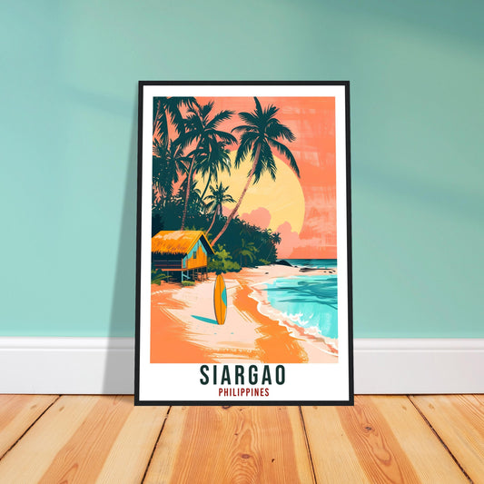 Siargao Philippines Travel Print Beach Wall Art Wall Hanging Home Décor Siargao Gift Landmark Artwork Travel Art Philippines Travel Poster