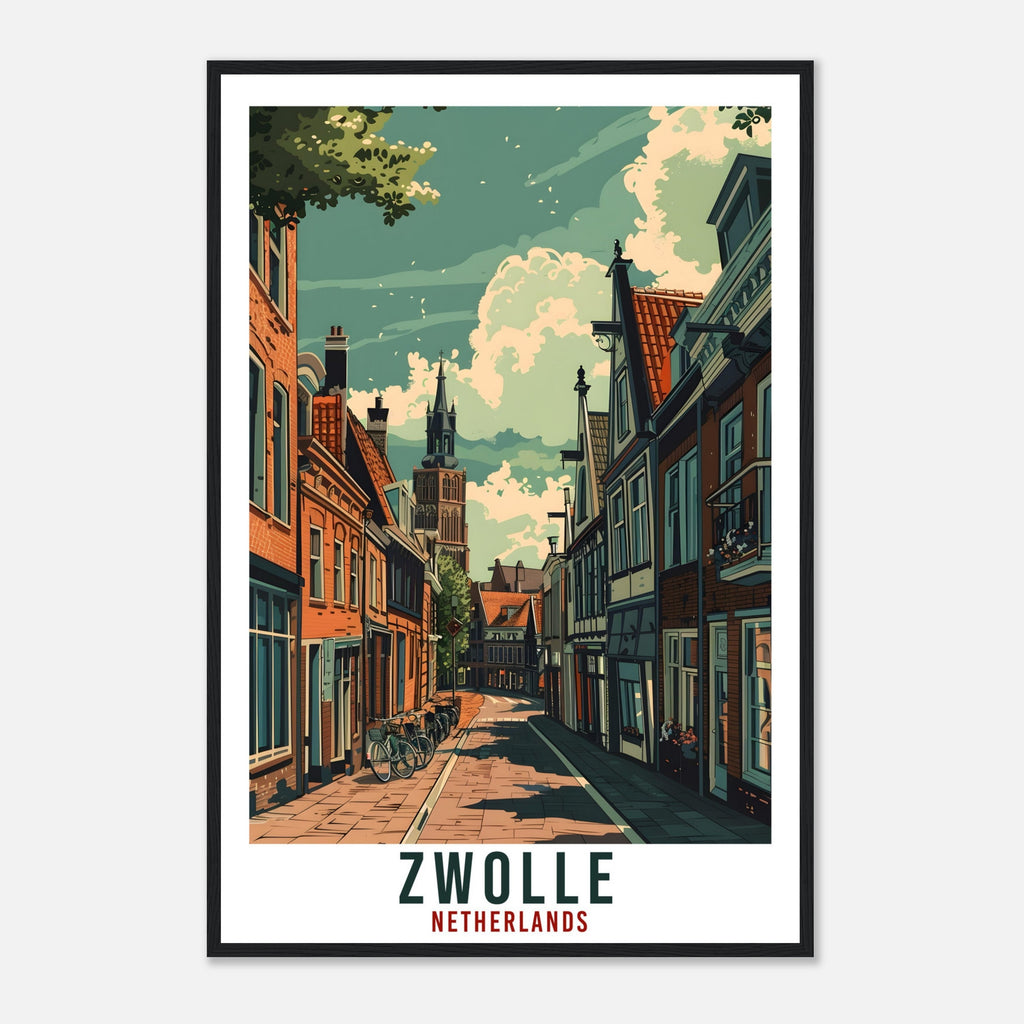 Zwolle Travel Print Holland Wall Art Wall Hanging Home Décor Zwolle Gift Art Lovers Gift Dutch Artwork Gift The Netherlands Travel Poster