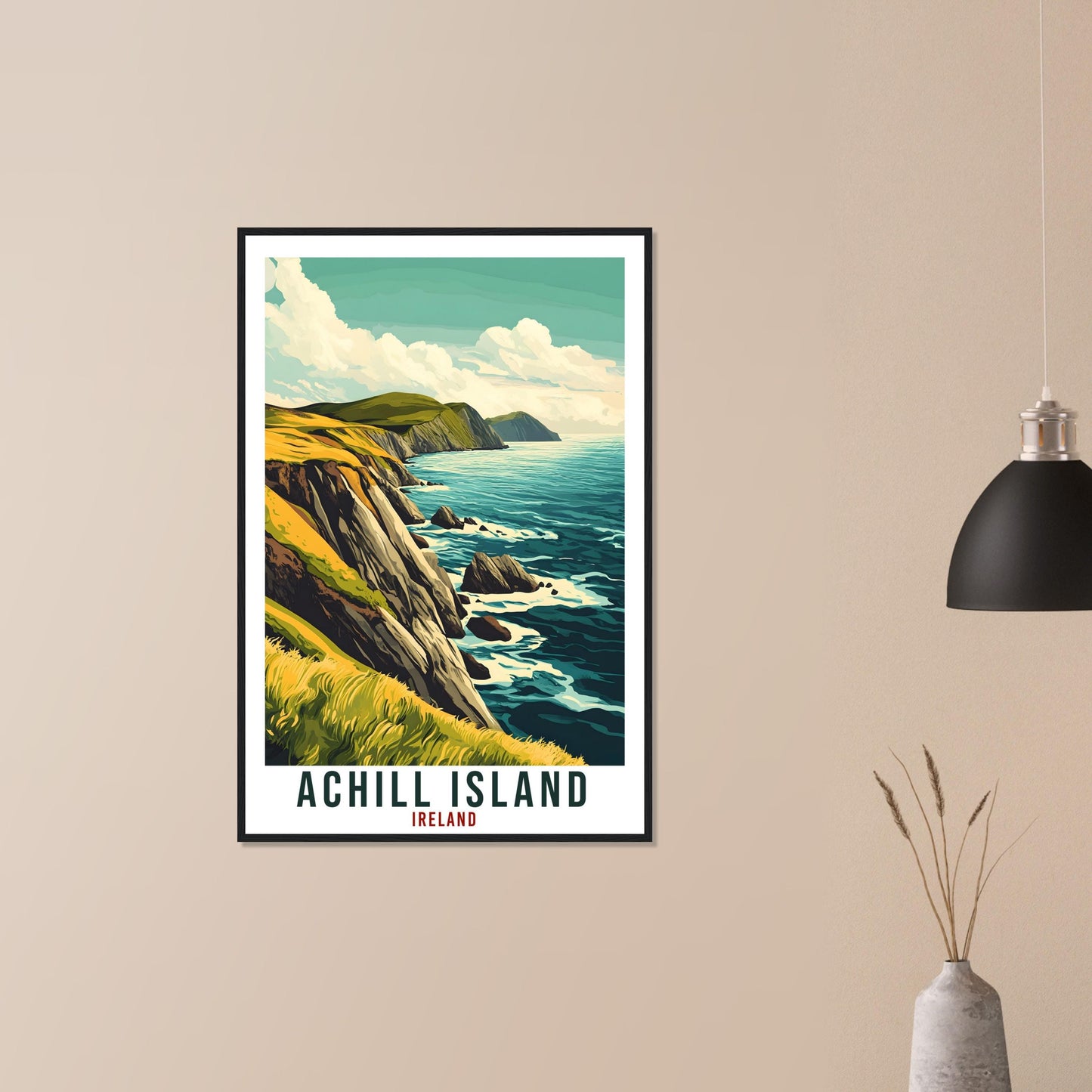Achill Island Travel Print Ireland Home Decor Achill Island Wall Art Gift Wall Hanging Art Lover Achill Island Irish Artwork Travel Poster