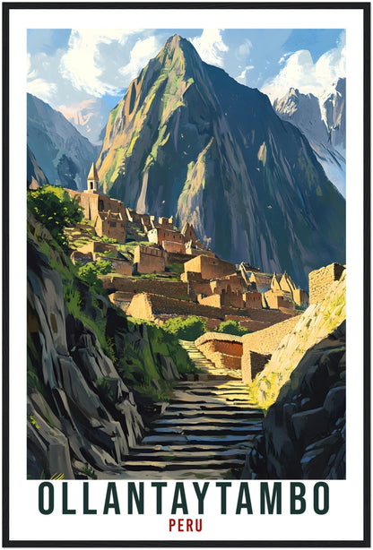 Ollantaytambo Travel Print Peru Home Decor Wall Art Gift Wall Hanging Art Lover Ollantaytambo Peruvian Artwork Travel Poster Travel Art