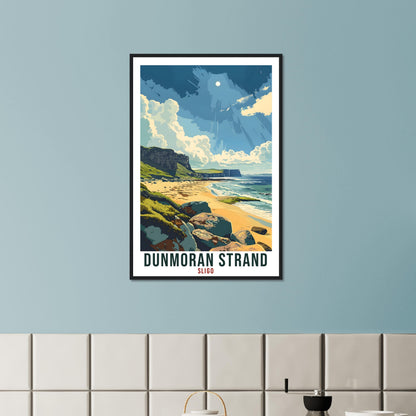 Dunmoran Strand Travel Print Ireland Wall Art Wall Hanging Décor Dunmoran Strand Art Lovers Gift Sligo Artwork Gift Ireland Travel Poster
