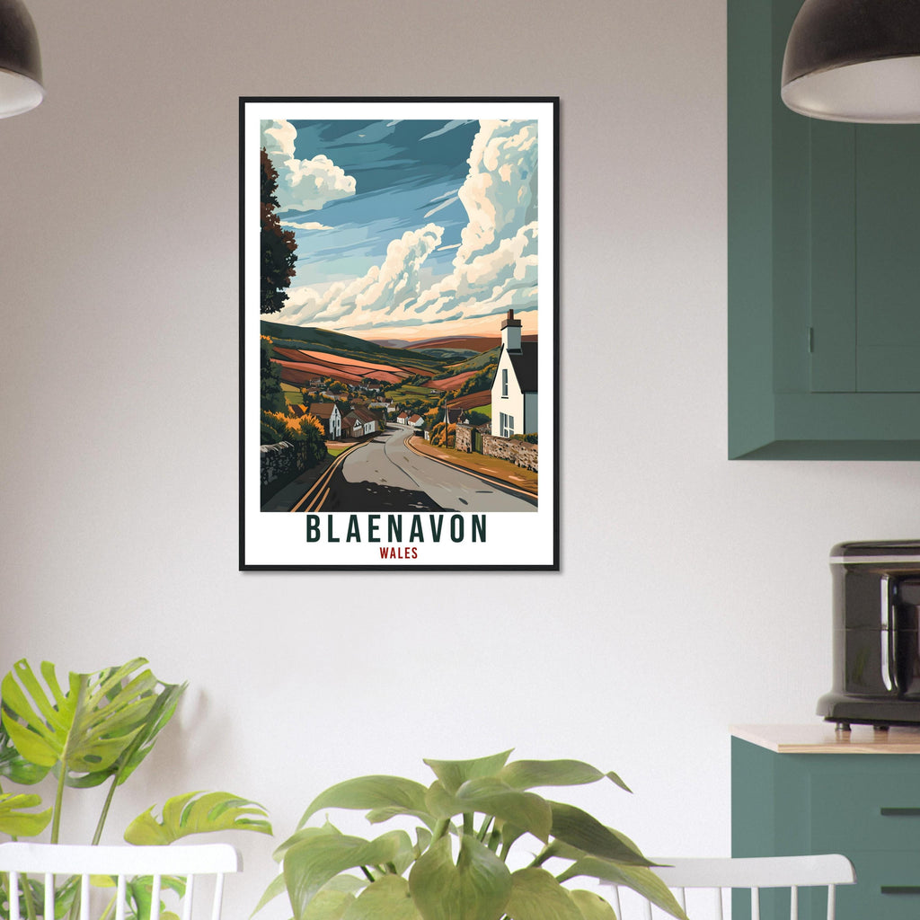 Blaenavon Travel Print Wales Home Decor Blaenavon Wall Art Wall Hanging Art Lover Wales Artwork Travel Poster Blaenavon Travel Art Gift