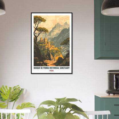Bosque De Pomac Historical Sanctuary Travel Print Peru Wall Art Gift Wall Hanging Art Lover Bosque De Pomac Peruvian Artwork Travel Poster