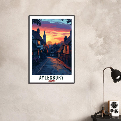 Aylesbury Travel Print England Decor Aylesbury Wall Art Gift Wall Hanging Art Lover Aylesbury England Artwork Travel Poster UK Travel Art