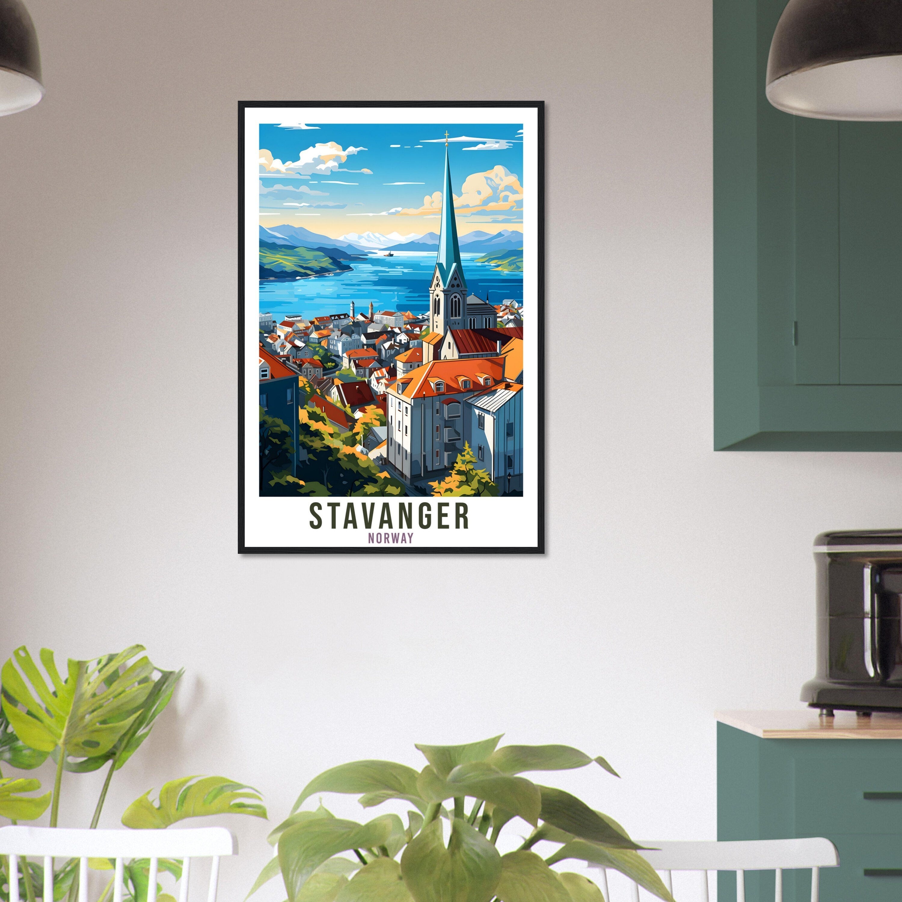 Stavanger Norway Travel Print Stavanger Wall Hanging Norway Arctic Stavanger Travel Poster Northern Norway Wall Art Stavanger Travel Poster