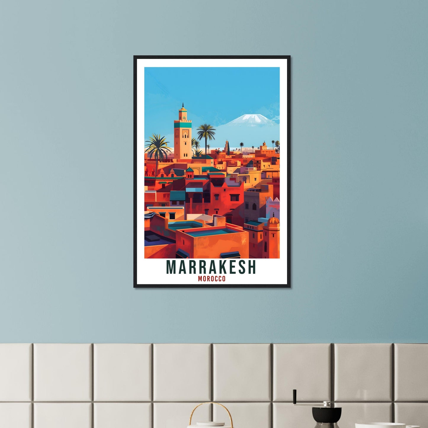 Marrakesh Morocco Travel Print Wall Art Wall Hanging Home Décor Marrakesh Gift Art Lovers Morocco Artwork Gift Print African Landmark Poster
