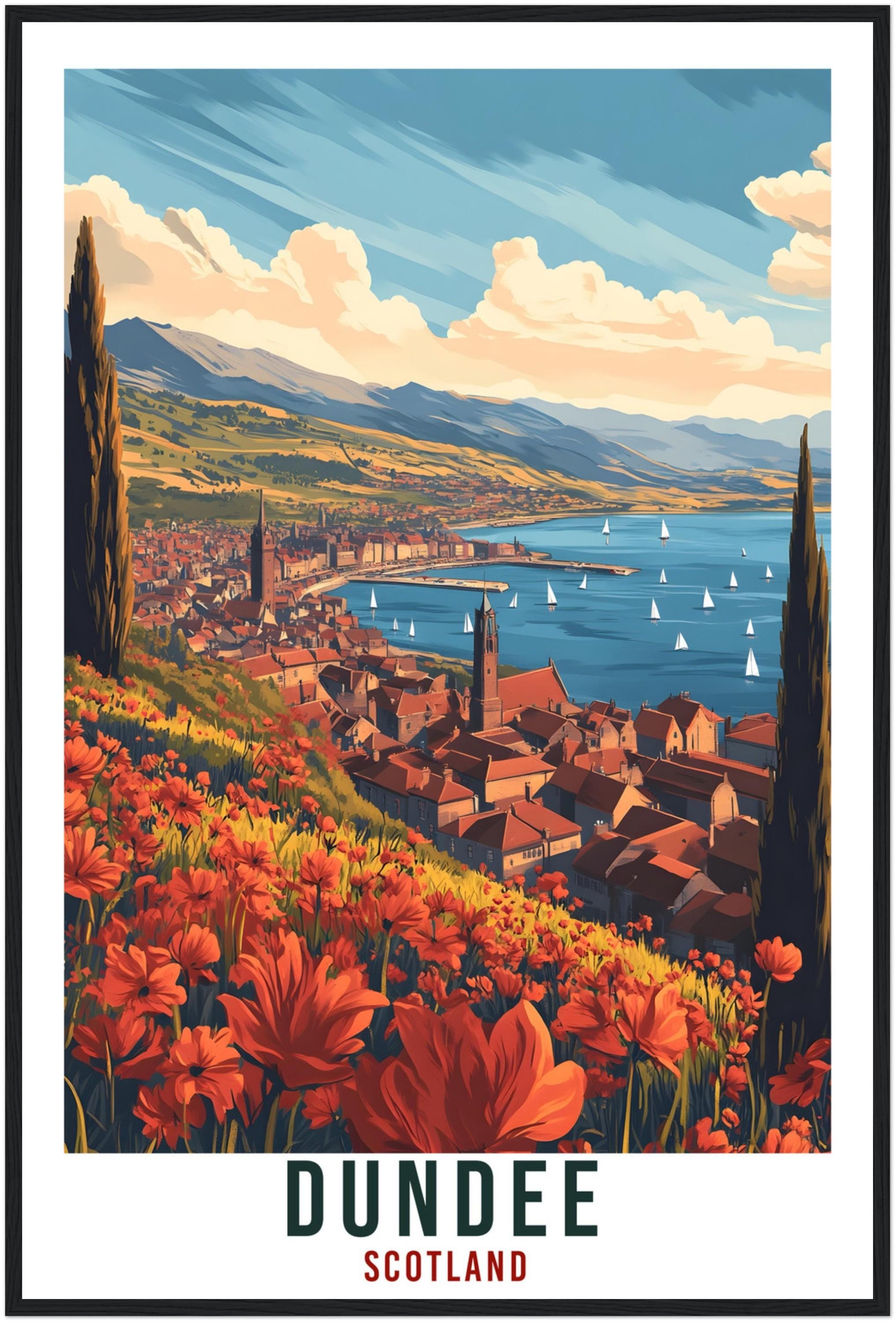 Dundee Travel Print Scotland Home Decor Dundee Wall Art Wall Hanging Art Lover Scotland Artwork Travel Poster Dundee Travel Art Gift