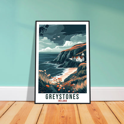 Greystones Travel Print Ireland Home Decor Greystones Wall Art Wall Hanging Art Lover Irish Artwork Travel Poster Greystones Ireland Travel