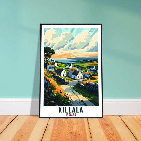 Killala Travel Print Ireland Home Decor Killala Wall Art Wall Hanging Art Lover Irish Artwork Travel Poster Killala Ireland Travel Art Gift