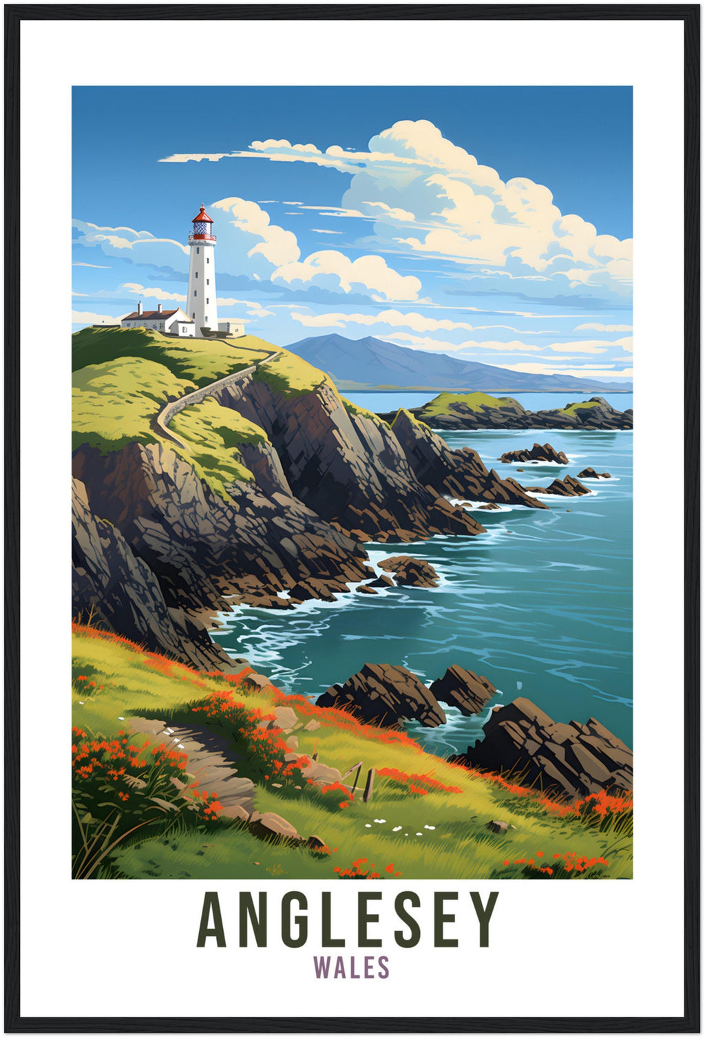 Anglesey Travel Print Wall Art Anglesey Wall Hanging Wales Gift Anglesey Wall Art Print Anglesey Island Travel Gift Anglesey Travel Poster