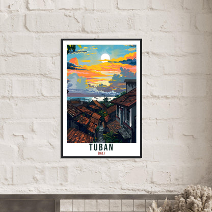 Tuban Bali Travel Print Bali Wall Art Wall Hanging Home Décor Tuban Gift Landmark Artwork Travel Art Lover Indonesia Tuban Travel Poster