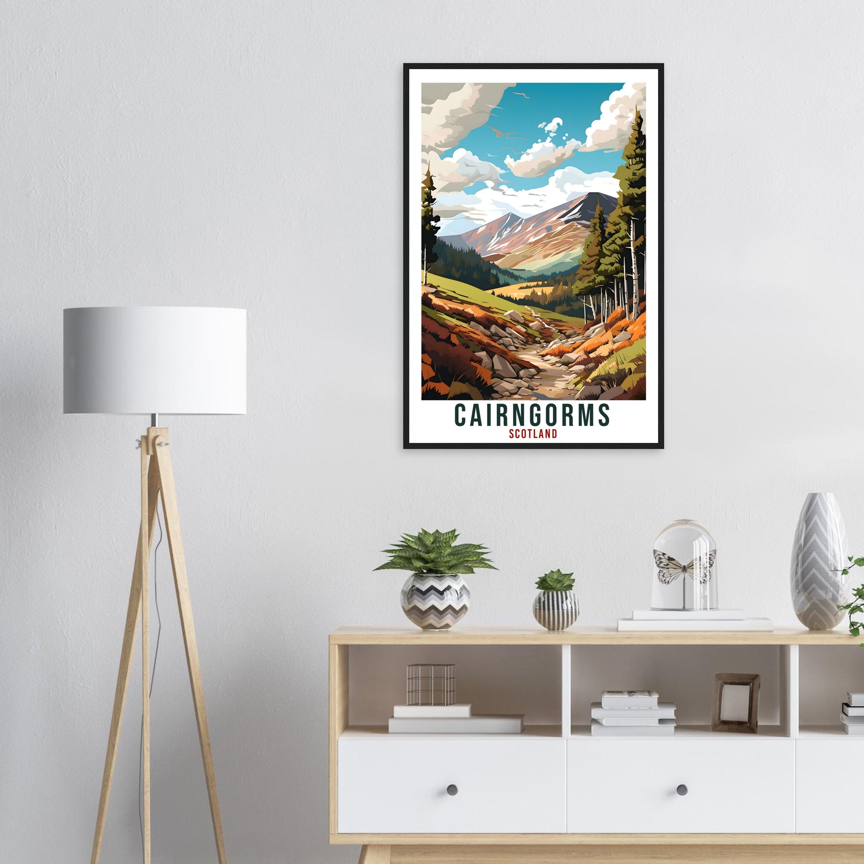 Cairngorms Travel Print Scotland Wall Art Home Decor Wall Hanging Travel Art Gift Cairngorms Travel Poster Scotland Landscape Artwork Lover
