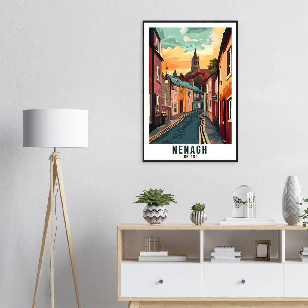 Nenagh Travel Print Ireland Home Decor Nenagh Wall Art Gift Wall Hanging Art Lover Nenagh Irish Artwork Travel Poster Ireland Travel Art
