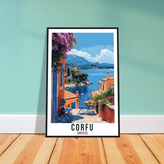 Corfu Travel Print Greece Home Decoration Corfu Greek Island Wall Art Gift Wall Hanging Art Lover Greece Artwork Corfu Travel Poster Gift