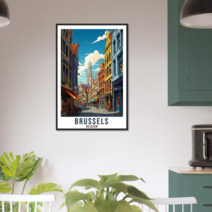 Brussels Belgium Travel Poster Wall Art Brussels Home Décor Artwork Wall Hanging Brussels Art Gifts Brussels Travel Print Belgian Art Lovers