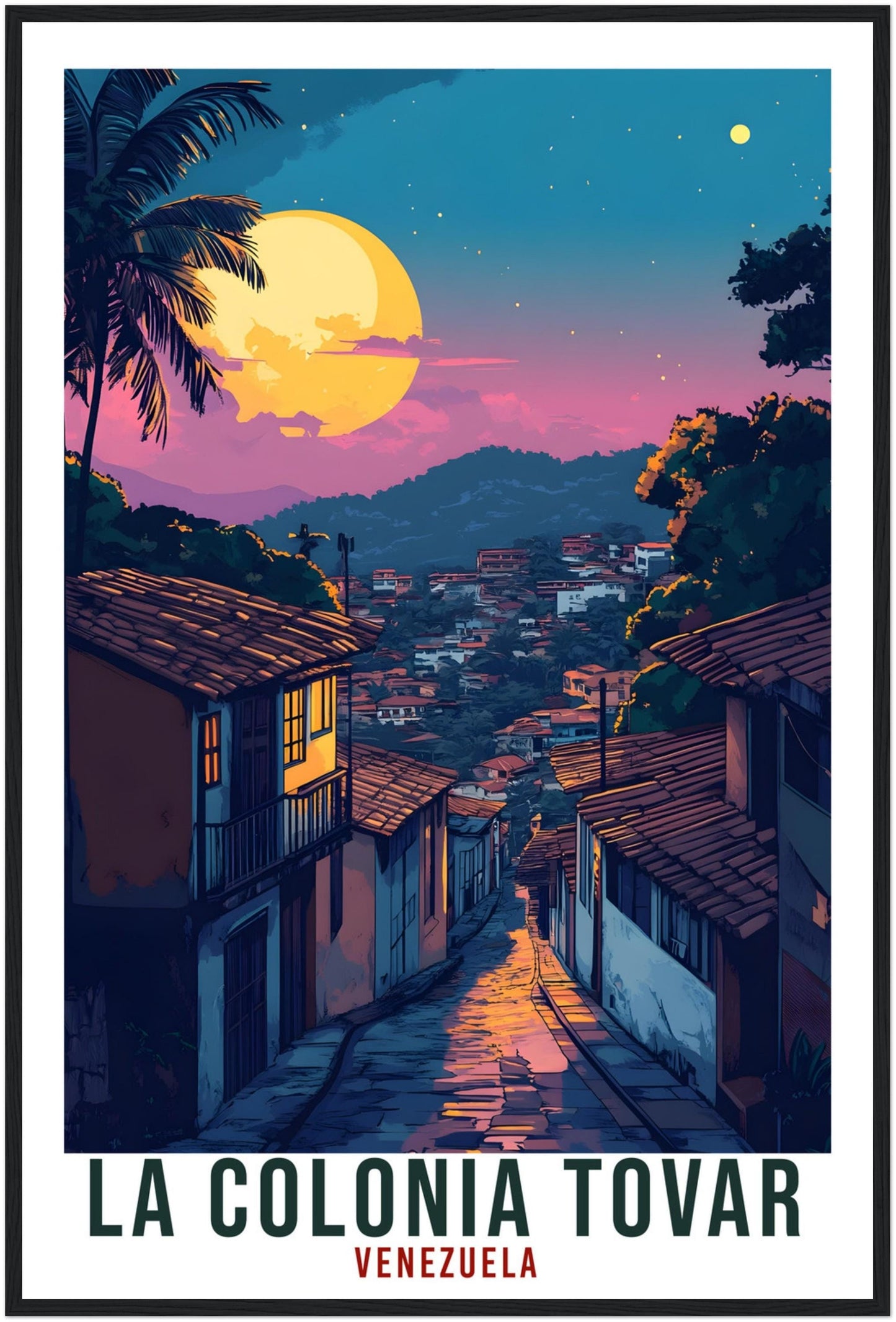 La Colonia Tovar Travel Print Venezuela Decor Wall Art Wall Hanging Art Lover La Colonia Tovar Venezuelan Artwork Travel Poster Travel Gift