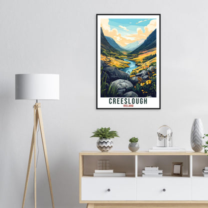 Creeslough Travel Print Ireland Home Decor Wall Art Gift Wall Hanging Art Lover Creeslough Irish Artwork Travel Poster Ireland Travel Art