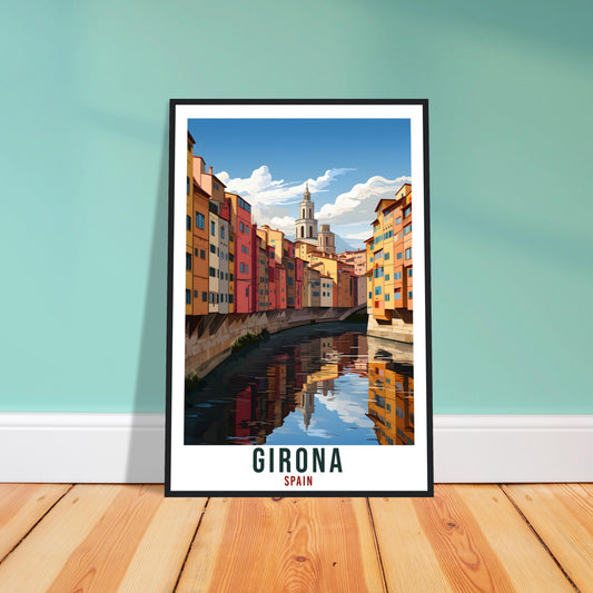 Girona Travel Print Spain Home Decoration Girona Spanish City Wall Art Gift Wall Hanging Art Lover Spain Artwork Girona Travel Poster Gift