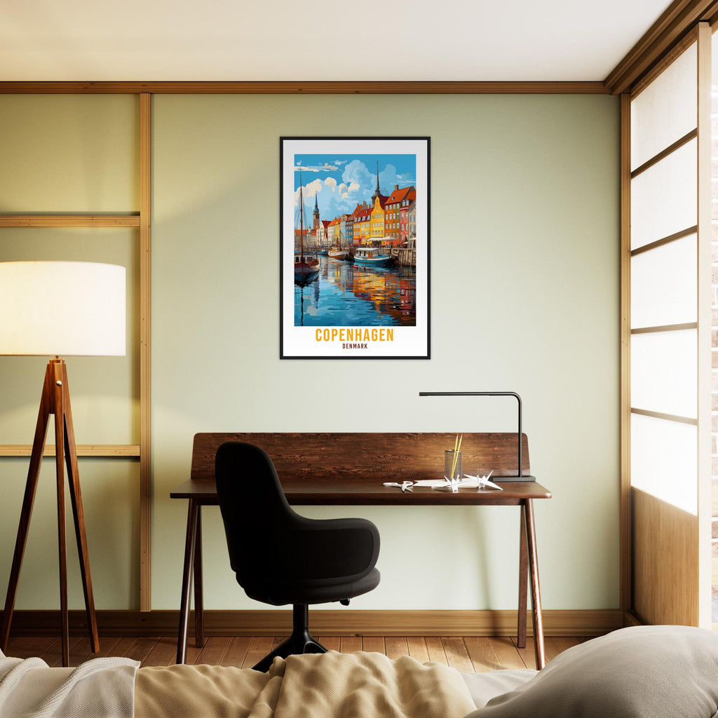 Copenhagen Denmark Travel Print Wall Art Copenhagen Wall Hanging Home Décor Denmark Gift Art Lovers Copenhagen Travel Poster Denmark City