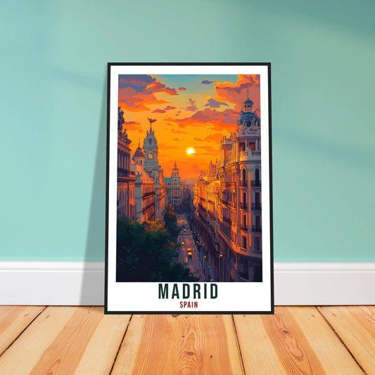 Madrid Travel Print Spain Home Decor Madrid Wall Art Gift Wall Hanging Art Lover Madrid City Art Spain Artwork Travel Poster Travel Artwork