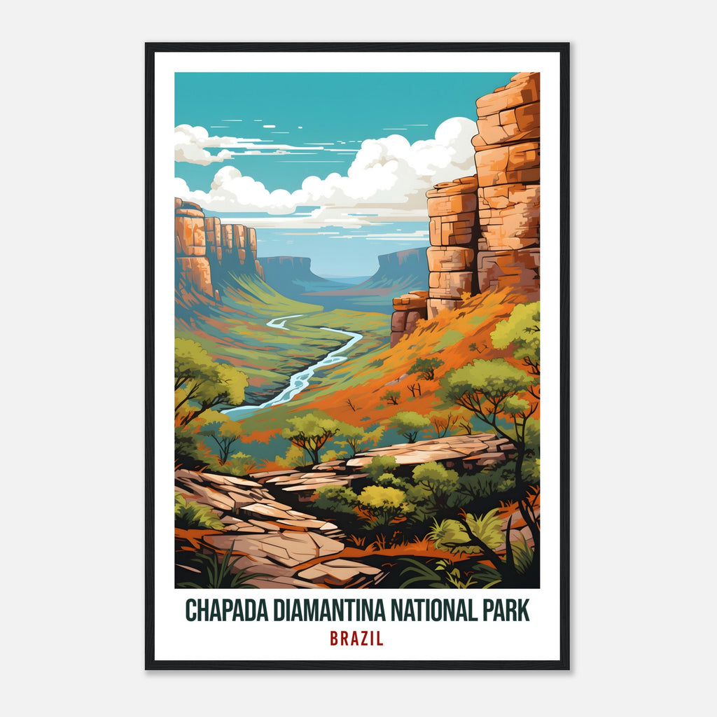 Chapada Diamantina Travel Print Wall Art Chapada Diamantina Brazil Wall Hanging Artwork Art Gifts Travel Poster Brazil Art Lovers Gift