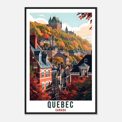 Quebec Travel Poster Wall Art Quebec Canada Wall Hanging Home Décor Quebec Gift Art Lovers Canadian Art Lover Gift Quebec Travel Print