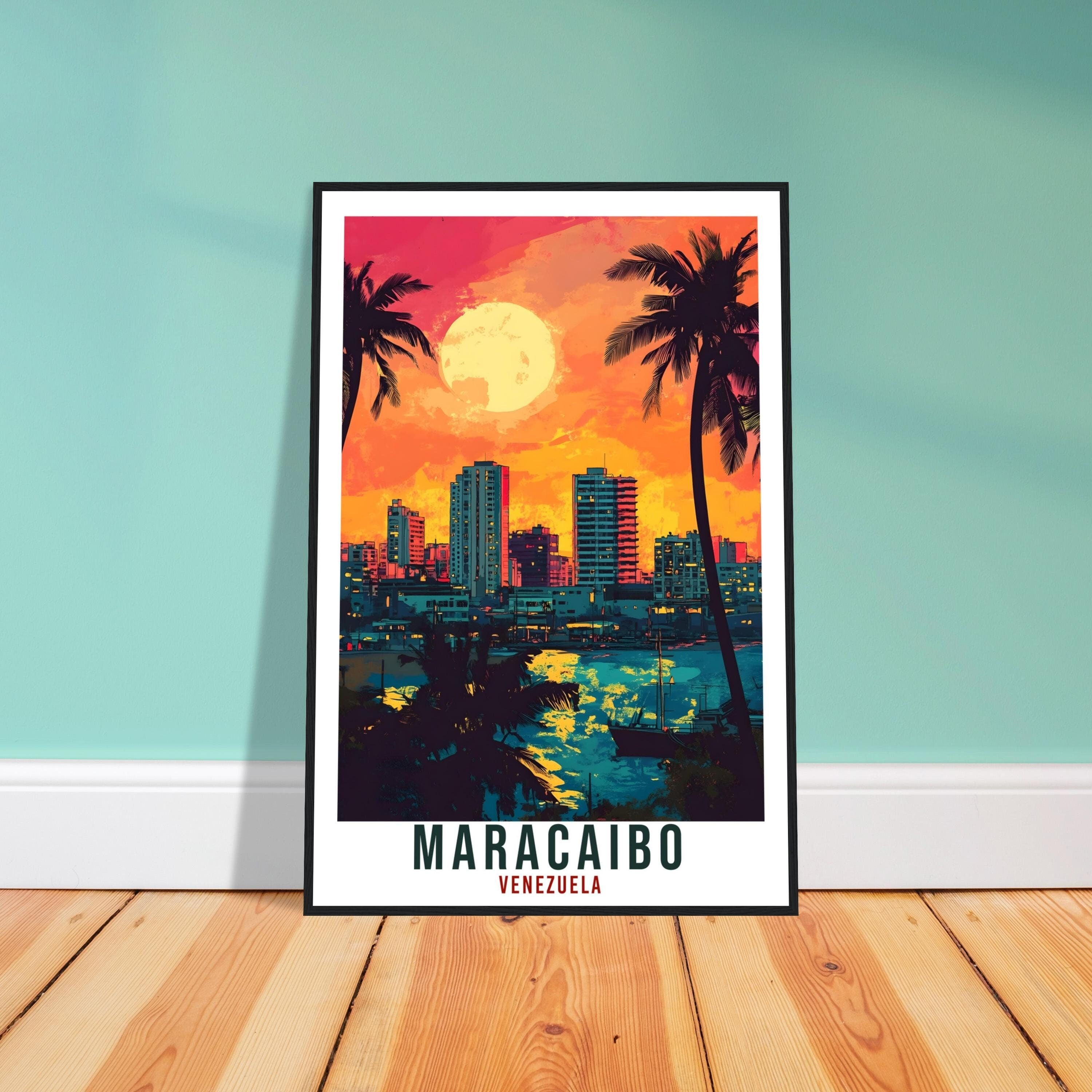 Maracaibo Travel Print Venezuela Home Decoration Maracaibo Wall Art Gift Wall Hanging Art Lover Venezuelan Artwork Travel Poster