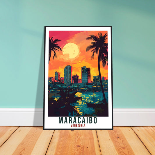 Maracaibo Travel Print Venezuela Home Decoration Maracaibo Wall Art Gift Wall Hanging Art Lover Venezuelan Artwork Travel Poster