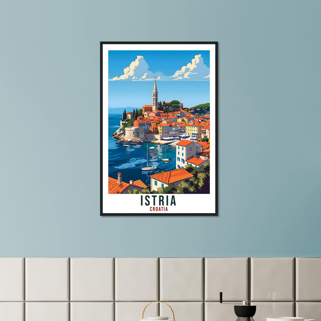 Istria Travel Print Croatia Wall Art Wall Hanging Home Décor Istria Gift Croatian Landmark Artwork Gift Istria Croatia Holiday Travel Poster