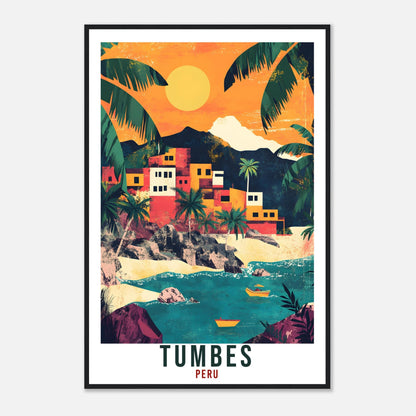 Tumbes Travel Print Peru Home Decor Tumbes Wall Art Gift Wall Hanging Art Lover Tumbes Peruvian Artwork Travel Poster Travel Art Gift Peru
