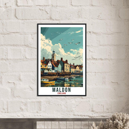 Maldon Travel Print Wall Art Maldon Wall Hanging Home Living Décor Maldon Gift Art Lovers Gift UK Artwork Gift Print England Travel Poster