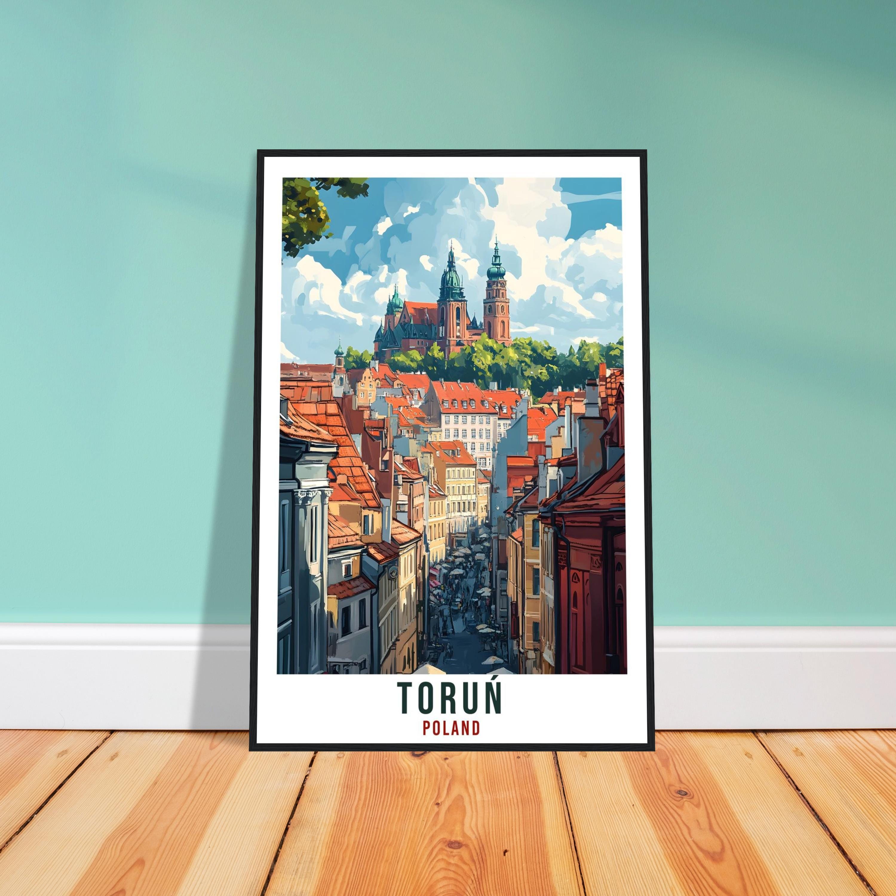 Toruń Travel Print Poland Home Decor Toruń Wall Art Gift Wall Hanging Art Lover Toruń Polish Artwork Travel Poster Poland Travel Artwork