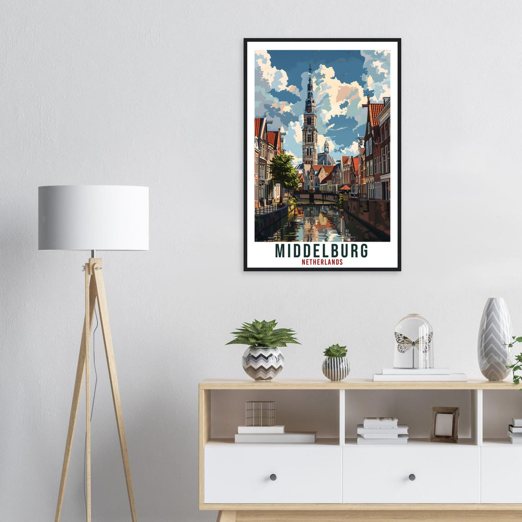 Middelburg Travel Print Holland Wall Art Wall Hanging Home Décor Middelburg Gift Art Lovers Dutch Artwork Gift The Netherlands Travel Poster
