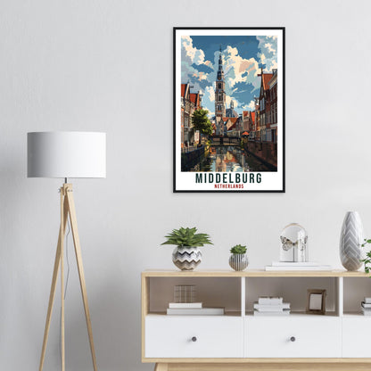 Middelburg Travel Print Holland Wall Art Wall Hanging Home Décor Middelburg Gift Art Lovers Dutch Artwork Gift The Netherlands Travel Poster