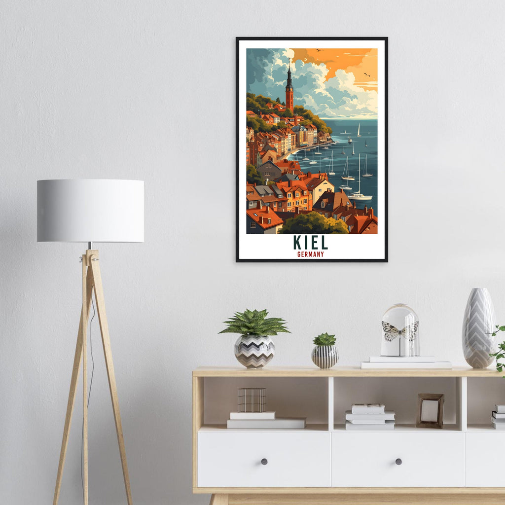 Kiel Travel Print Germany Home Decoration Kiel German City Wall Art Gift Wall Hanging Art Lover Germany Artwork Kiel Gift Travel Poster