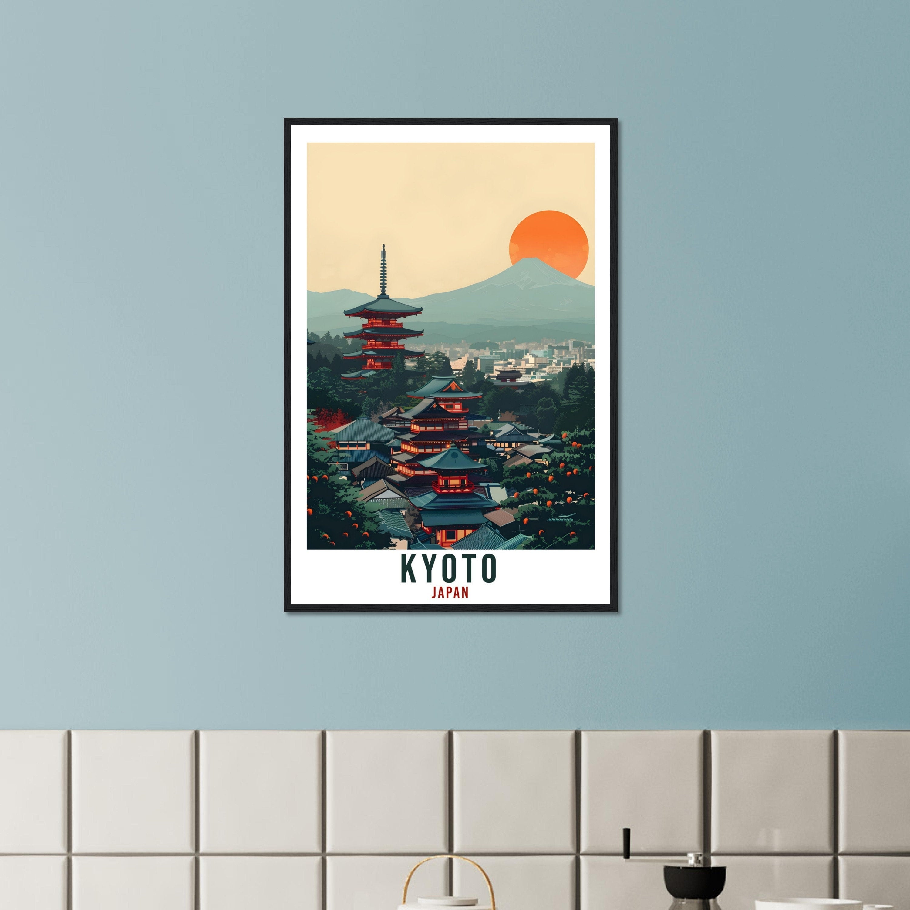 Kyoto Travel Print Japan Home Decoration Kyoto Wall Art Gift Wall Hanging Art Lover Japanese Artwork Japan Kyoto City Travel Poster Print