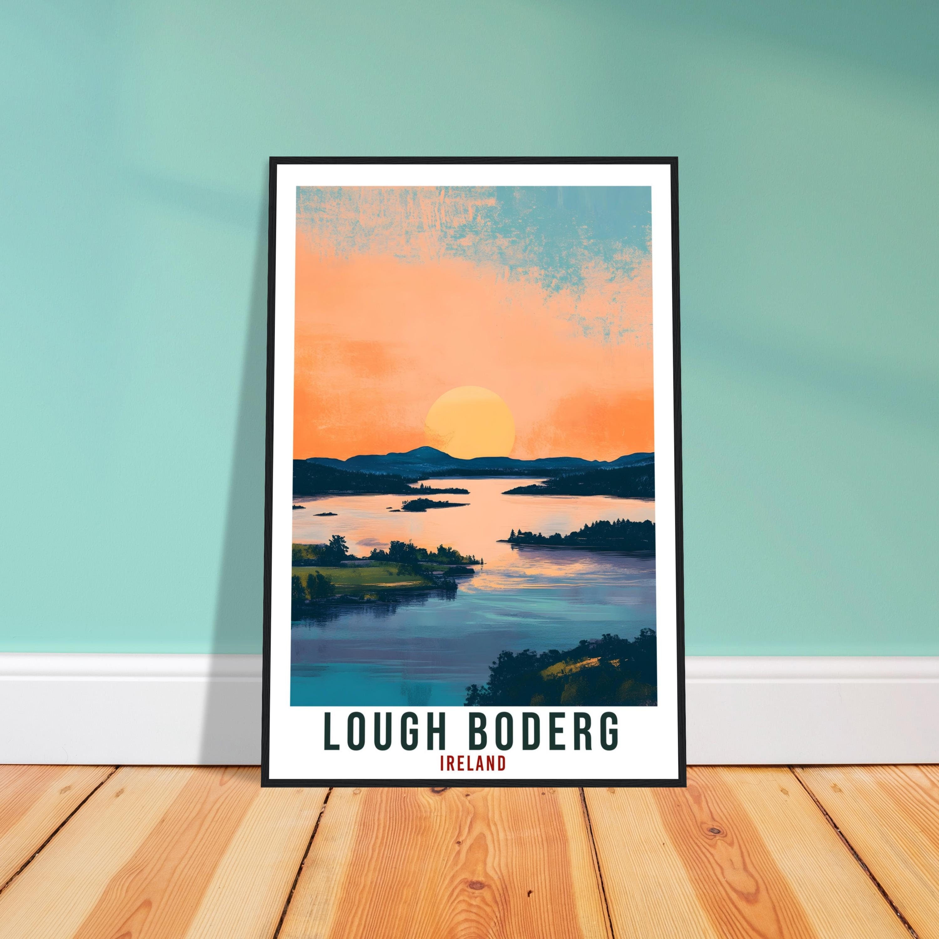 Lough Boderg Travel Print Ireland Home Decor Leitrim Wall Art Wall Hanging Art Lover Irish Artwork Travel Poster Lough Boderg Ireland Travel