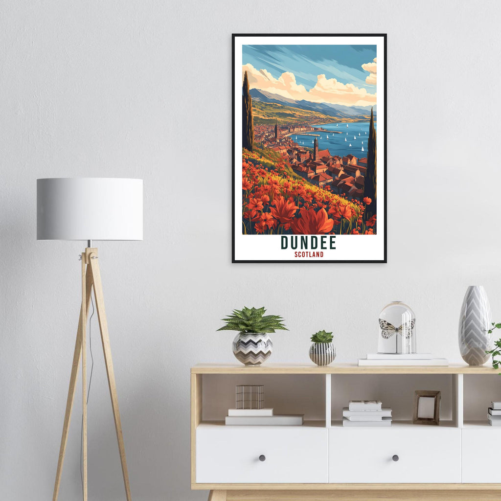 Dundee Travel Print Scotland Home Decor Dundee Wall Art Wall Hanging Art Lover Scotland Artwork Travel Poster Dundee Travel Art Gift