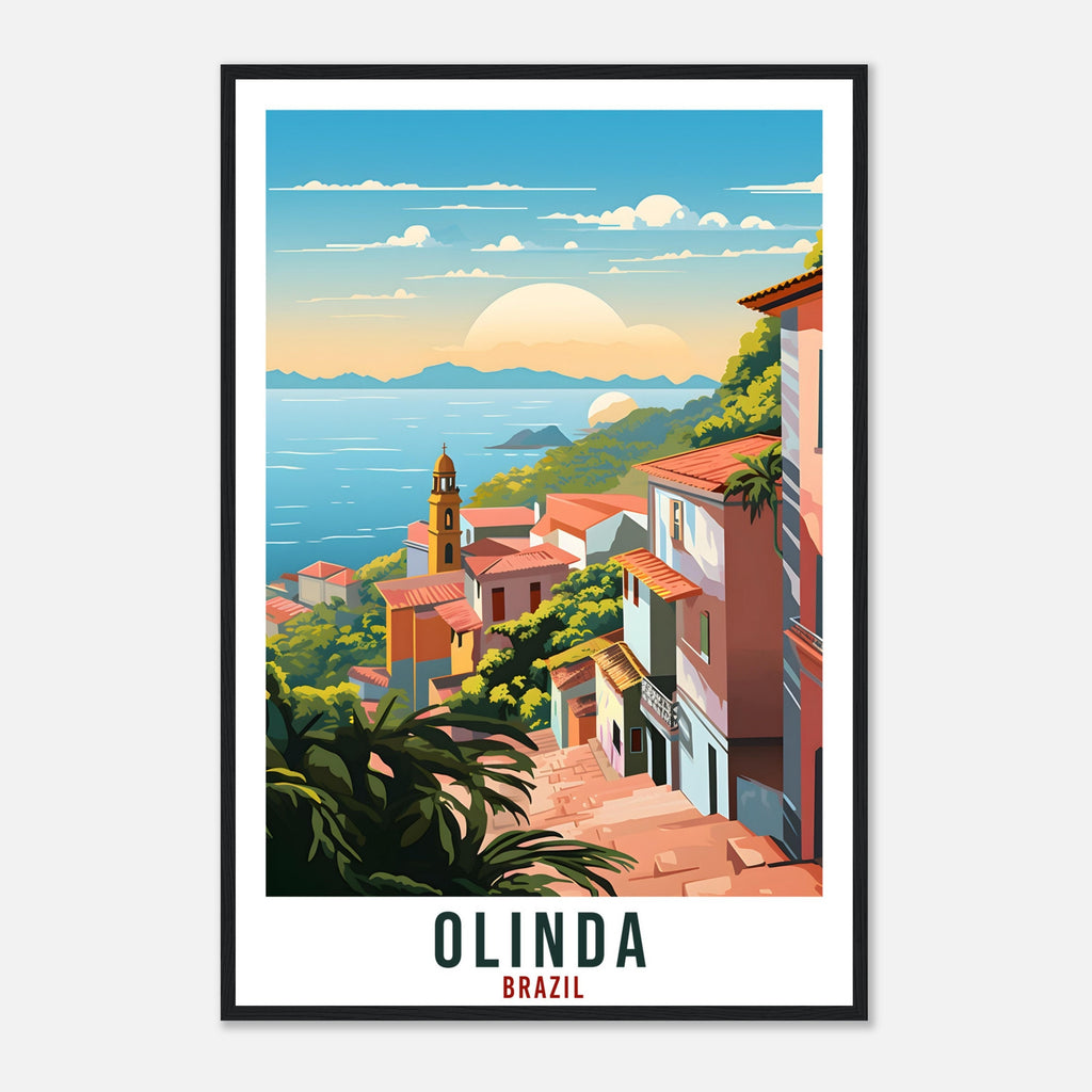 Olinda Travel Print Wall Art Olinda Brazil Wall Hanging Artwork Olinda Art Gifts Olinda Travel Poster Brazil Home Decor Art Lovers Gift