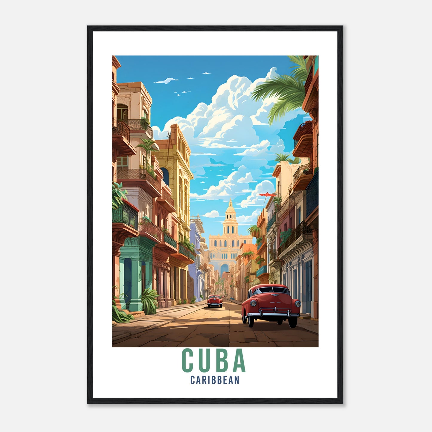 Cuba Travel Print Wall Art Caribbean Island Wall Hanging Home Décor Cuba Gift Art Lovers Havana Cuba Travel Poster Cuban Artwork