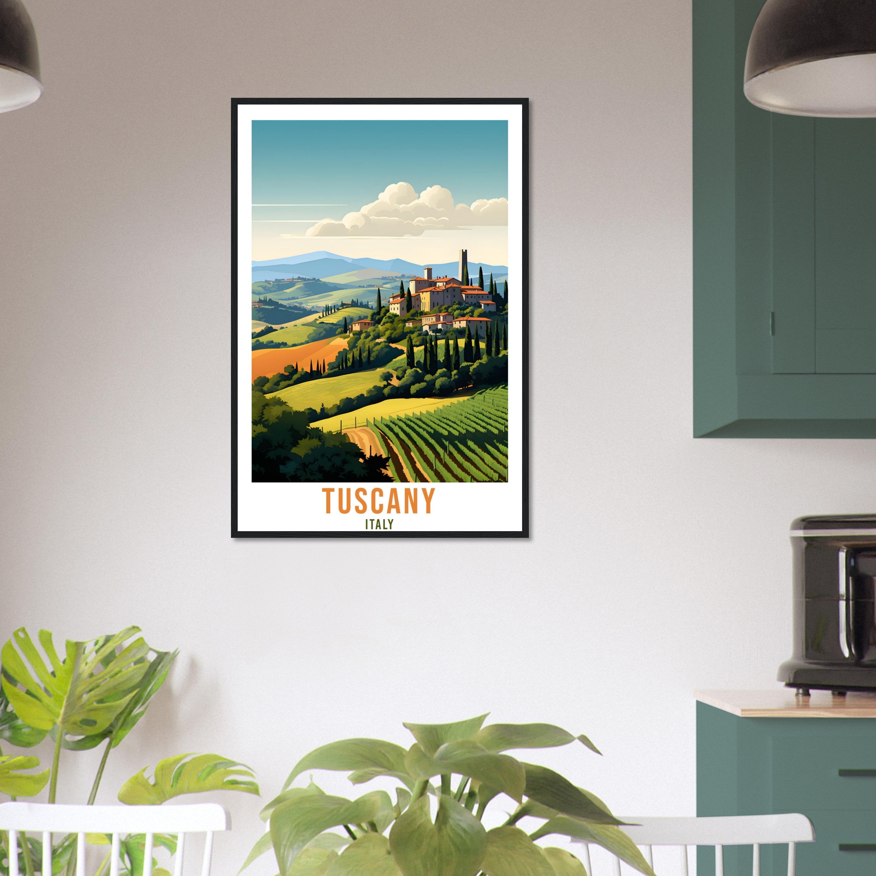 Tuscany Travel Print Wall Tuscany Nature Landscape Wall Hanging Travel Poster Italy Home Decor Tuscany Gift Italy Travel Art Tuscany Hills