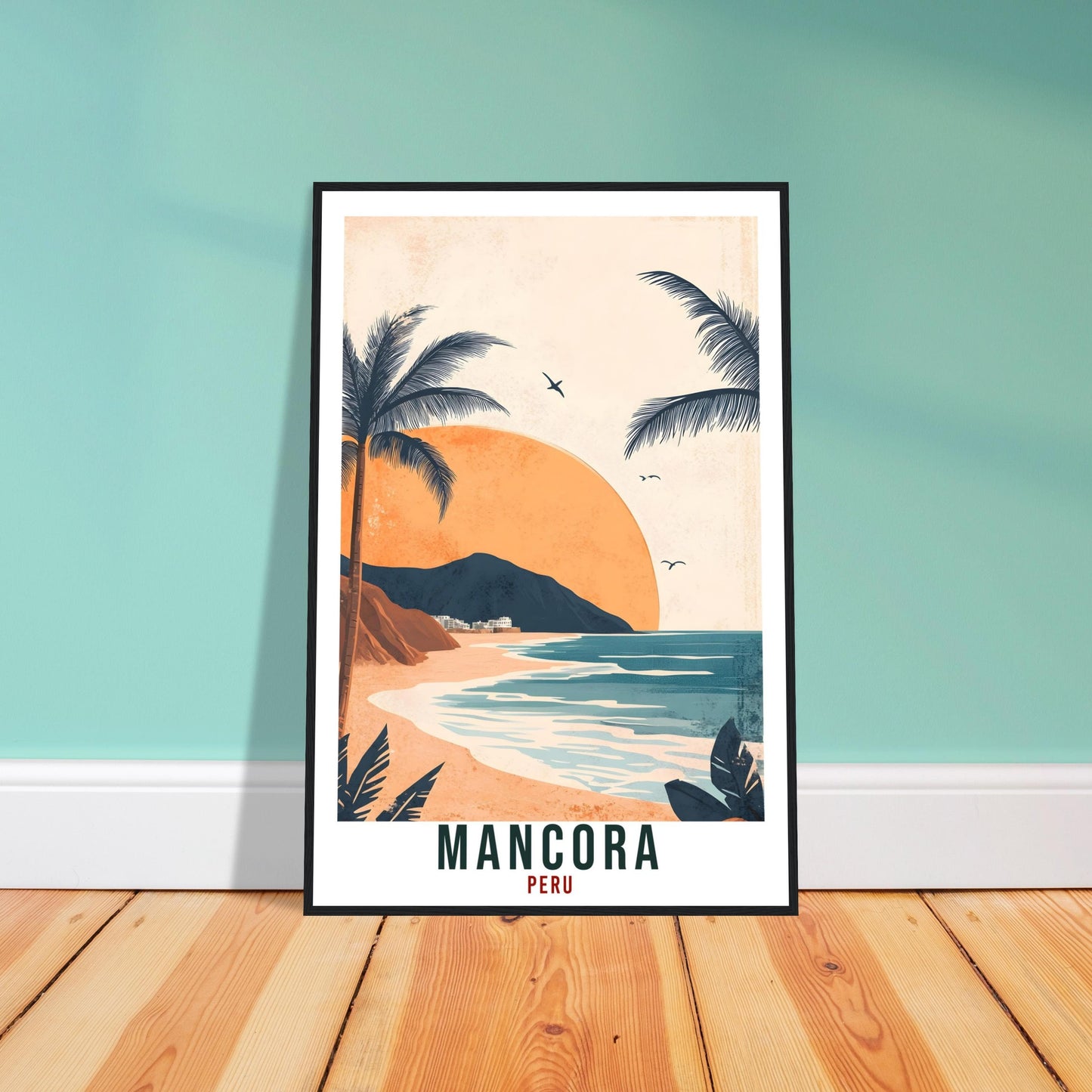 Mancora Travel Print Peru Home Decor Mancora Wall Art Gift Wall Hanging Art Lover Mancora Peruvian Artwork Travel Poster Travel Art Peru